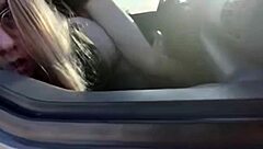 Blonde with vast booty and gross pantoons seizes buggered forceful on the side of the road Porn
